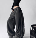 Double Stripe Fleece-Lined Wide-Leg Sweatpants